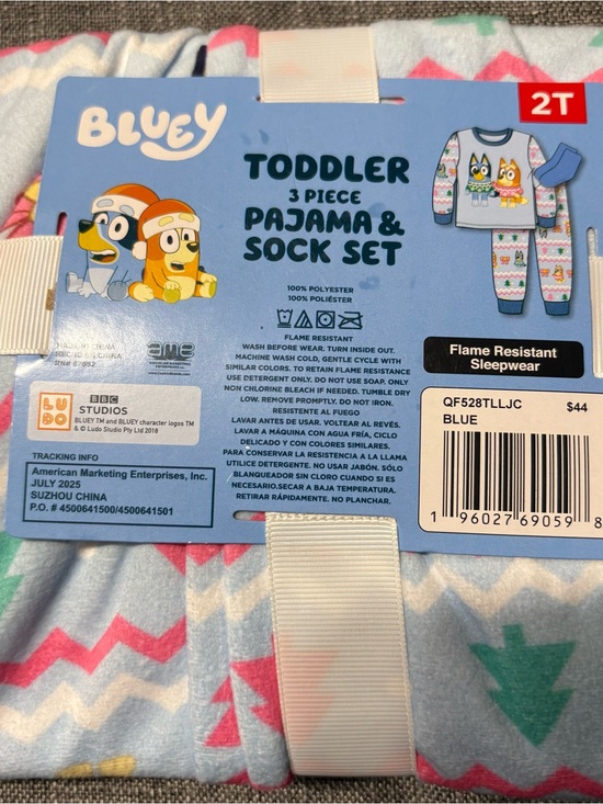 Other - Bluey Toddler 3-Piece Pajama & Sock Set - Multi Color